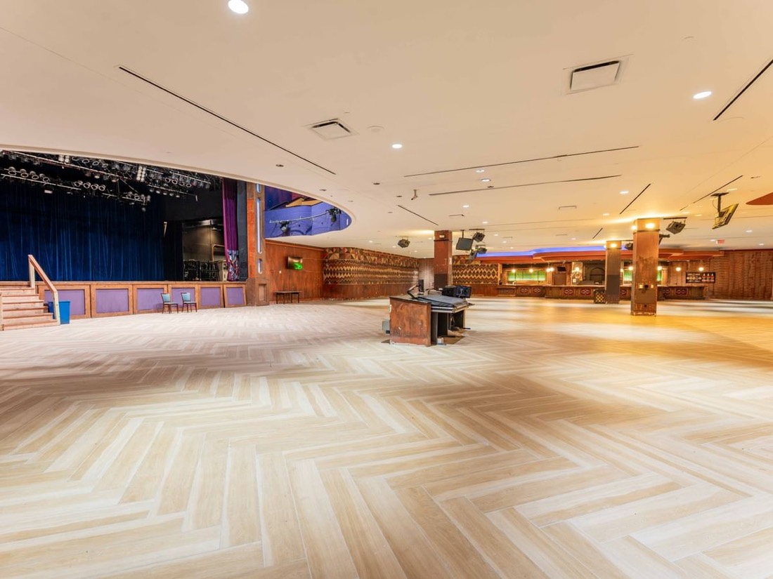 Bourbon Room main hall with stage